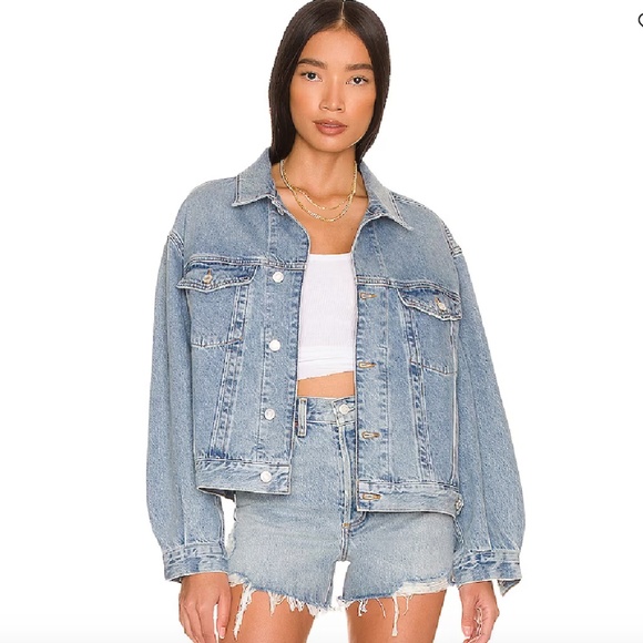 aritzia agolde dee shorts - size 23 (best fits size 24 or 25 / size XS), blue - Picture 7 of 7